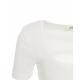 T-shirt a coste bianco