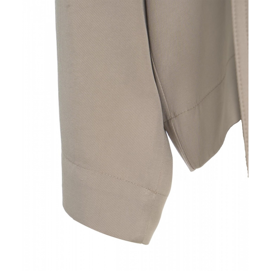 Blazer doppiopetto con cintura in vita grigio chiaro
