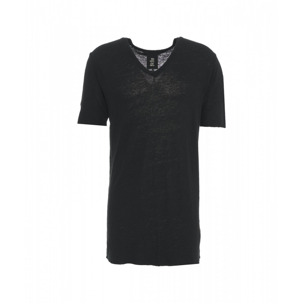 T-shirt con scollo a V nero