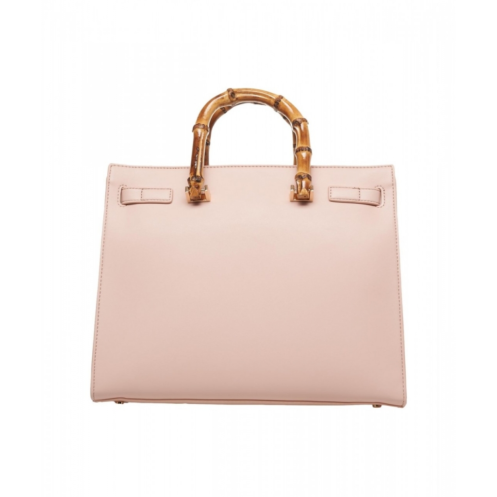 Borsa a mano con Charm rosa antico