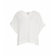 T-shirt in misto lino Majestic-A bianco