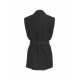 Gilet con cintura in vita nero