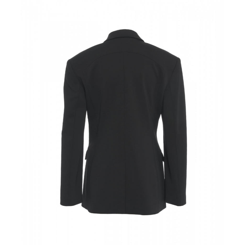 Blazer doppiopetto in scuba nero