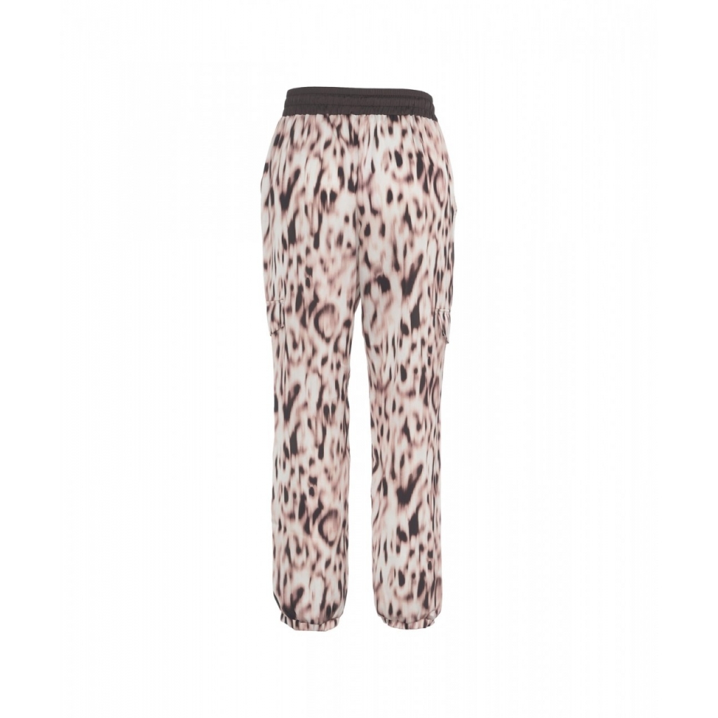 Pantaloni in stampa animalier marrone