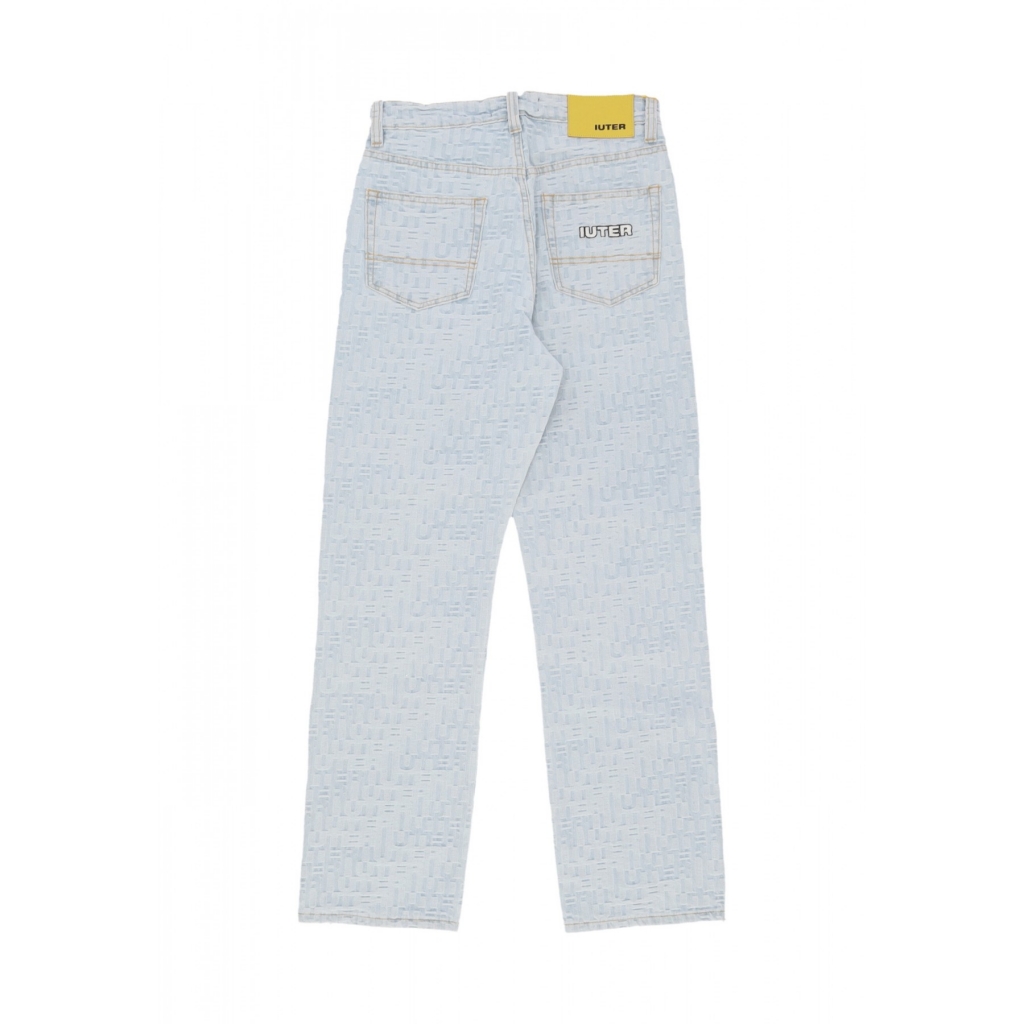 jeans uomo jacquard loose denim LIGHT BLUE