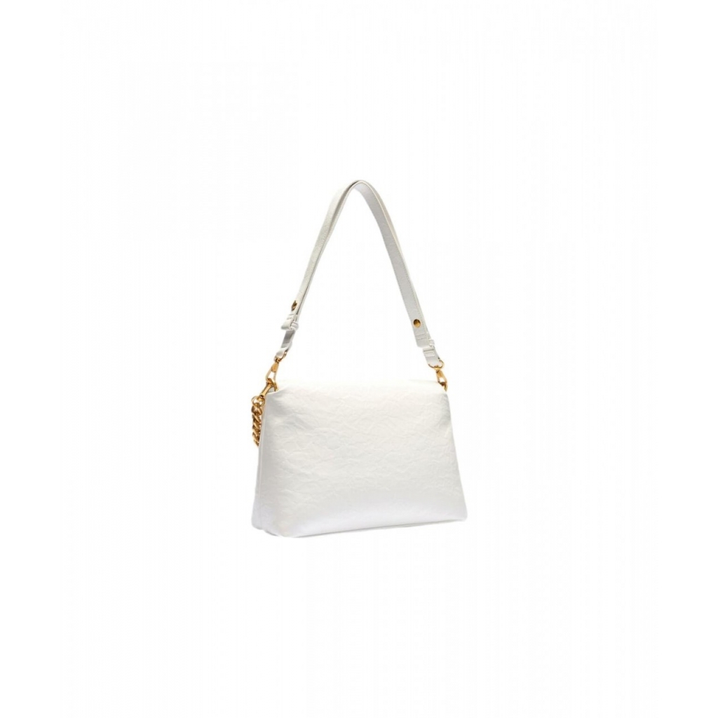 Borsa a mano pitonata LaPuffy grigio chiaro