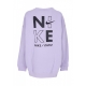 felpa girocollo donna w sportswear fleece oversized gls crewneck HYDRANGEA