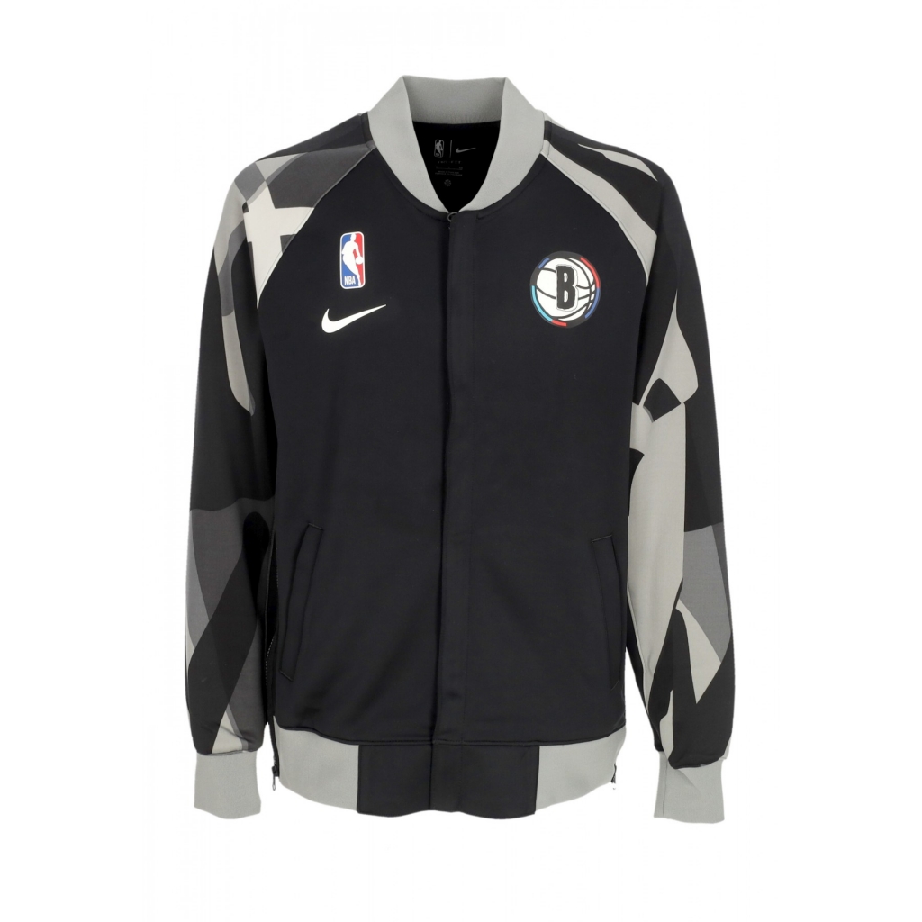 felpa leggera college uomo nba city edition dri-fit showtime l/s full-zip top bronet BLACK/BLACK/BLACK/WHITE