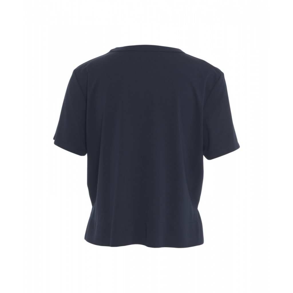 T-shirt in misto viscosa blu
