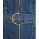 Tuta corta in denim blu