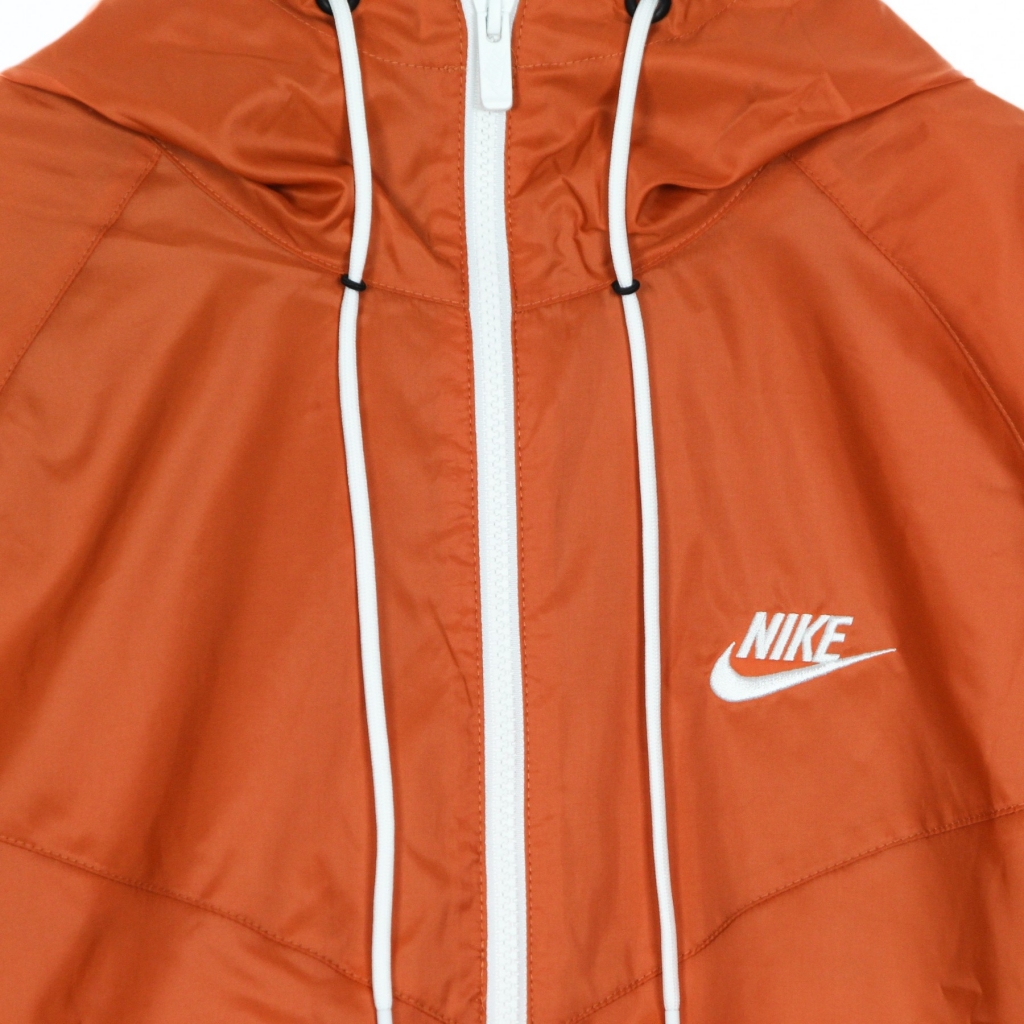 giacca a vento uomo sportswear woven lined windrunner hooded jacket LIGHT SIENNA/WHITE