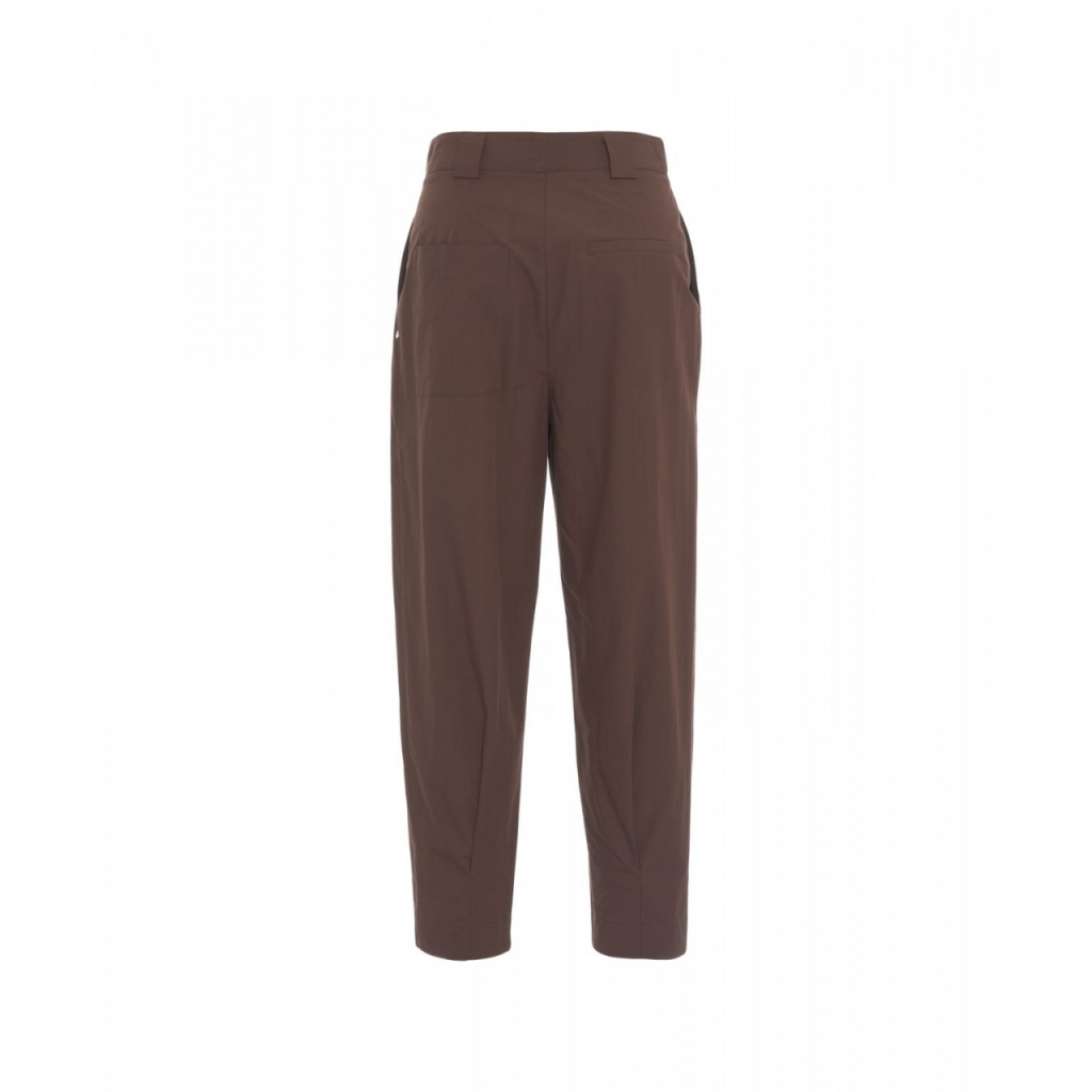 Pantaloni in popeline marrone