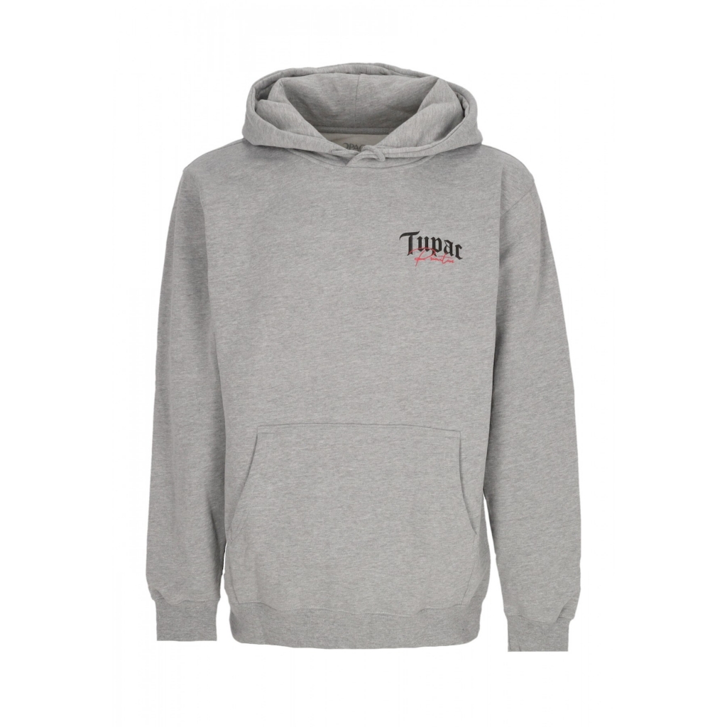 felpa cappuccio uomo royalty hoodie x tupac HEATHER GREY