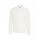 Camicia in lino con logo bianco