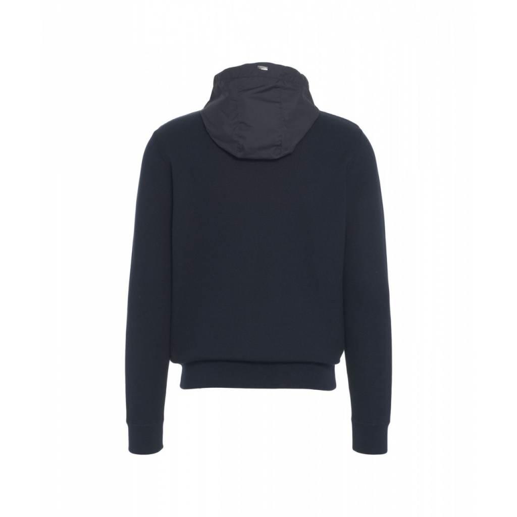 Giacca tricot con fronte imbottito blu
