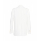 Blazer doppiopetto in misto lino bianco
