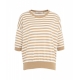 Maglione mezza manica beige