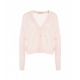 Cardigan con dettaglio bottoni rosa