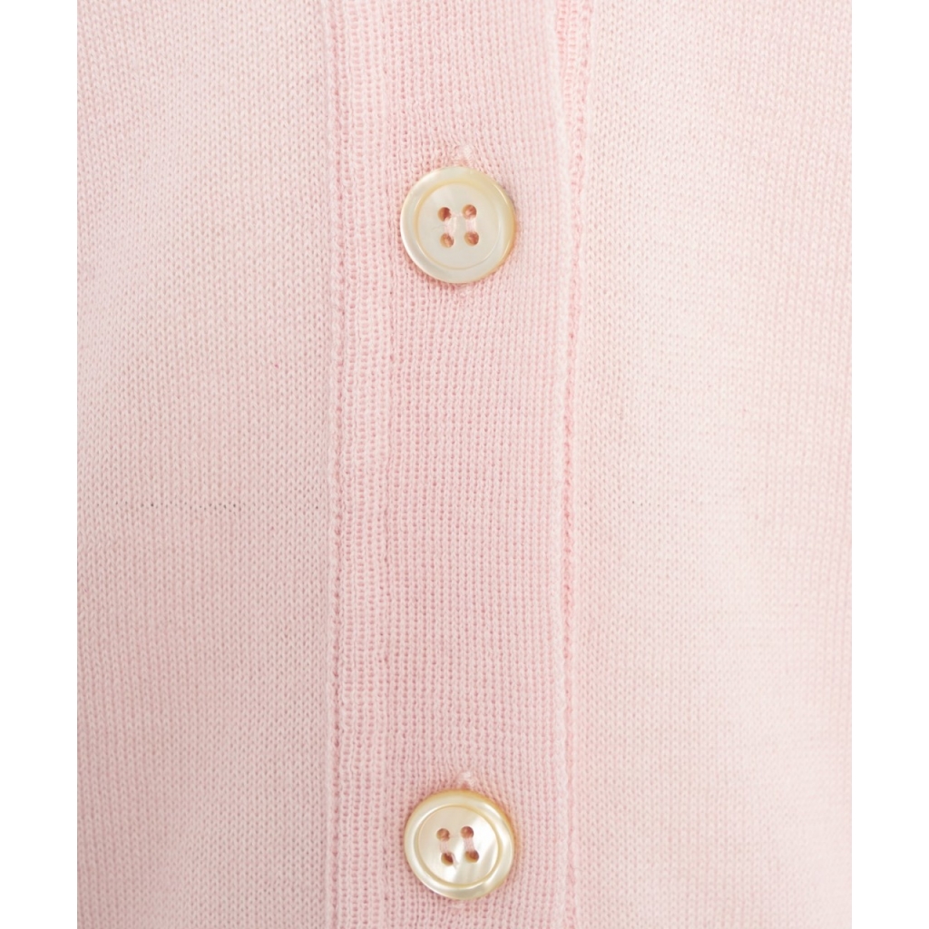 Cardigan con dettaglio bottoni rosa