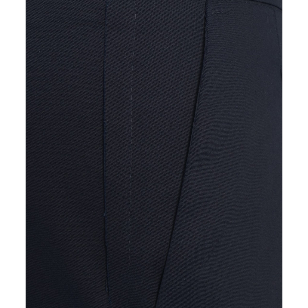 Pantaloni larghi a pieghe blu scuro