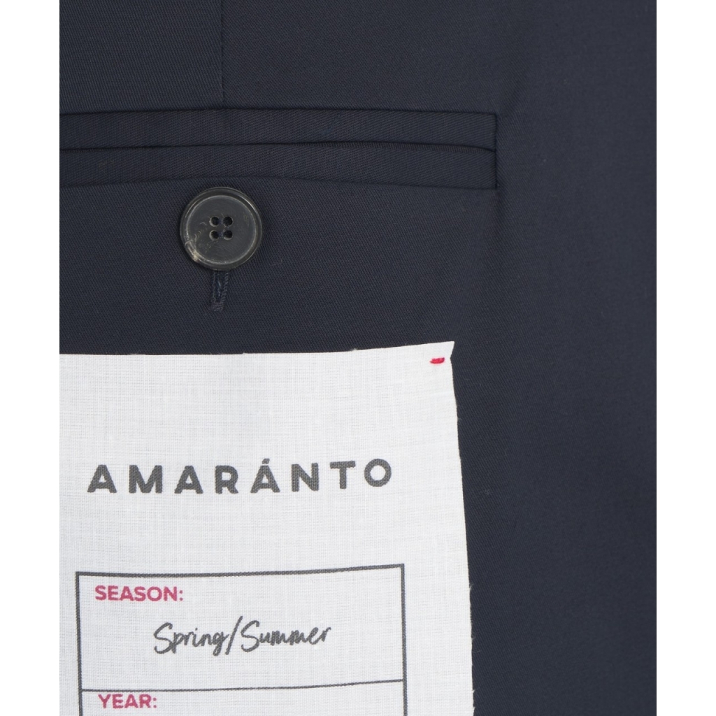 Pantaloni larghi a pieghe blu scuro