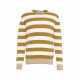 Maglione a righe senape