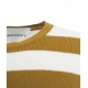 Maglione a righe senape