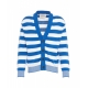 Cardigan a righe blu