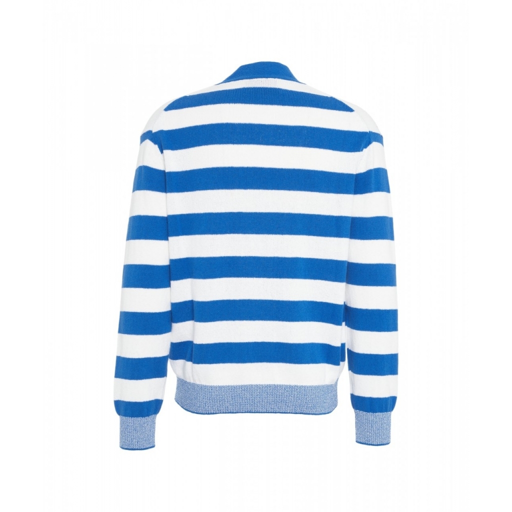 Cardigan a righe blu