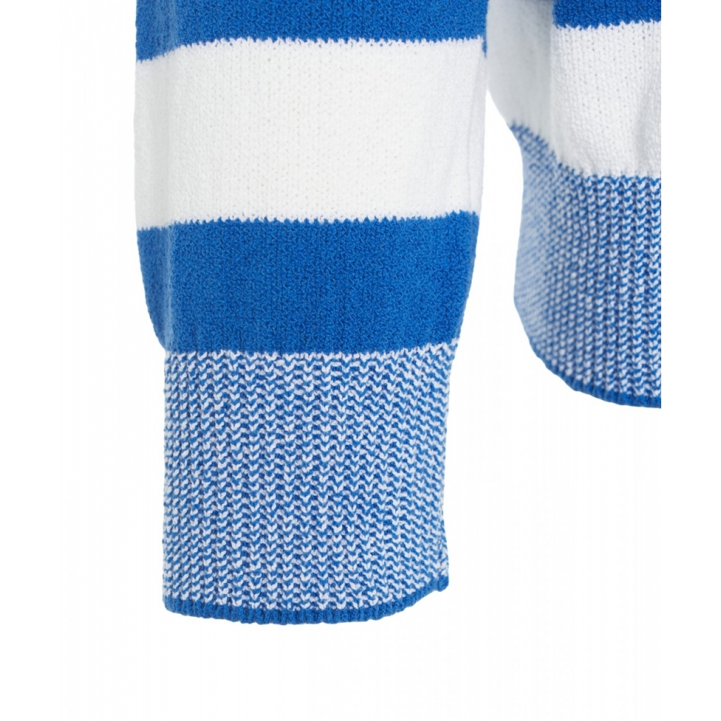 Cardigan a righe blu