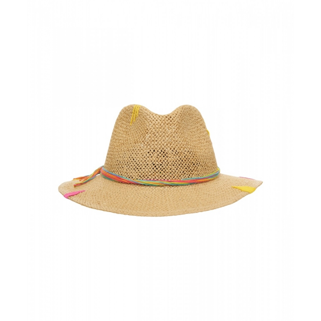 Cappello con ricami beige