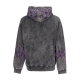 felpa cappuccio uomo embroidered flames hoodie GREY/PURPLE