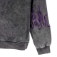 felpa cappuccio uomo embroidered flames hoodie GREY/PURPLE