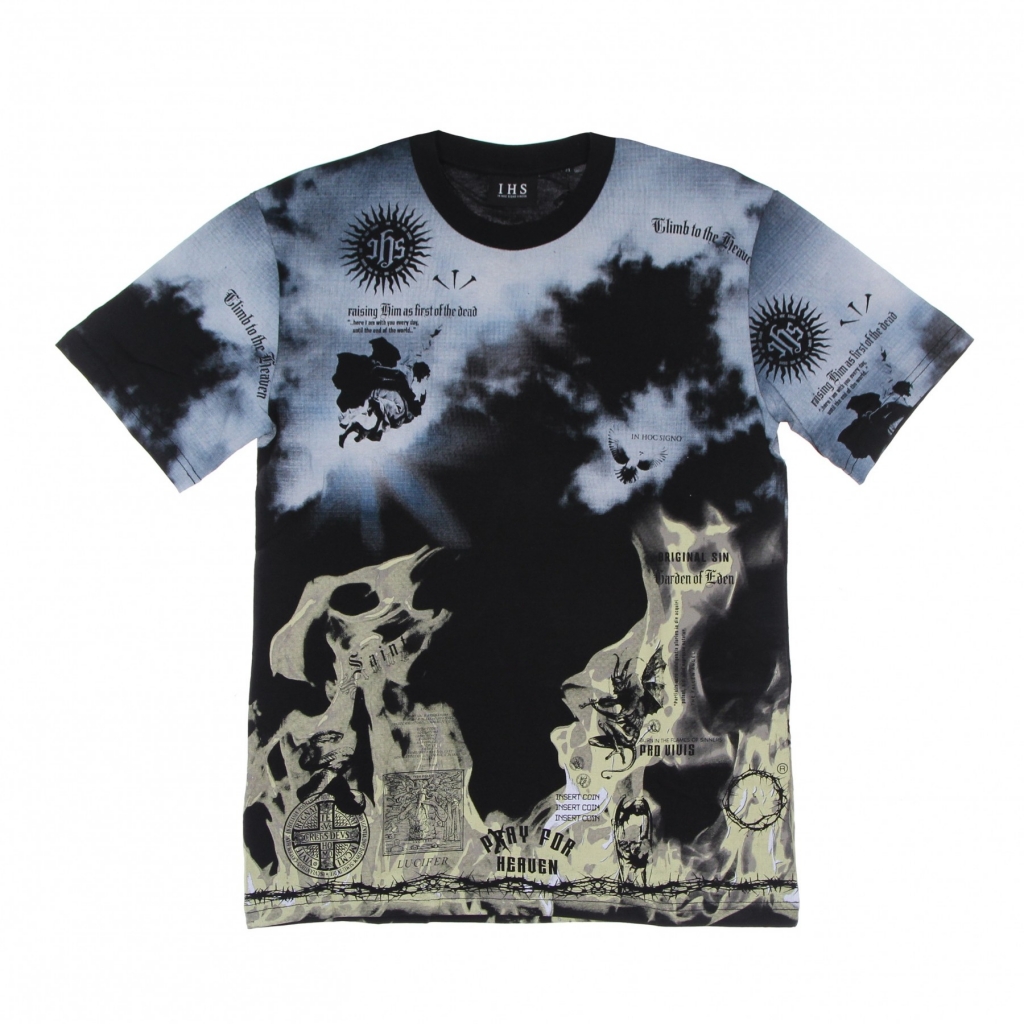 maglietta uomo clouds  flames tee BLACK/MULTI