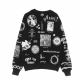 felpa leggera girocollo uomo solid manifesto sweatshirt BLACK