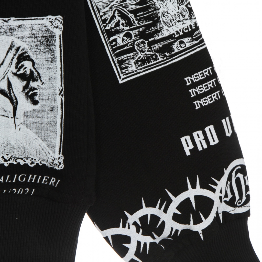 felpa leggera girocollo uomo solid manifesto sweatshirt BLACK