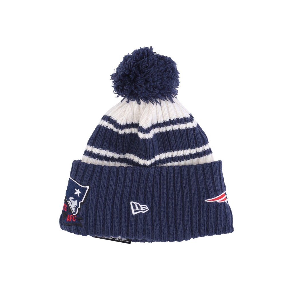 cappello pom pom uomo nfl sideline sport knit neepat CHROME WHITE