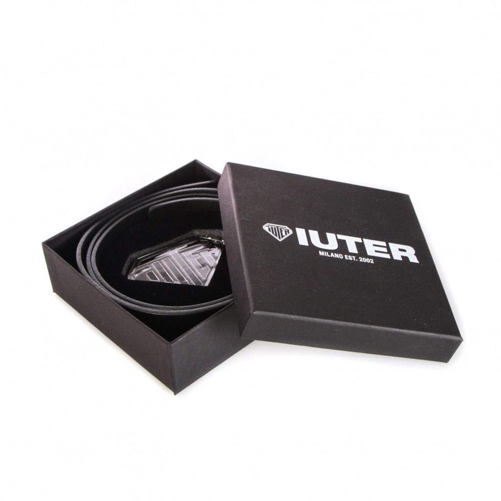 cintura uomo solid logo belt BLACK