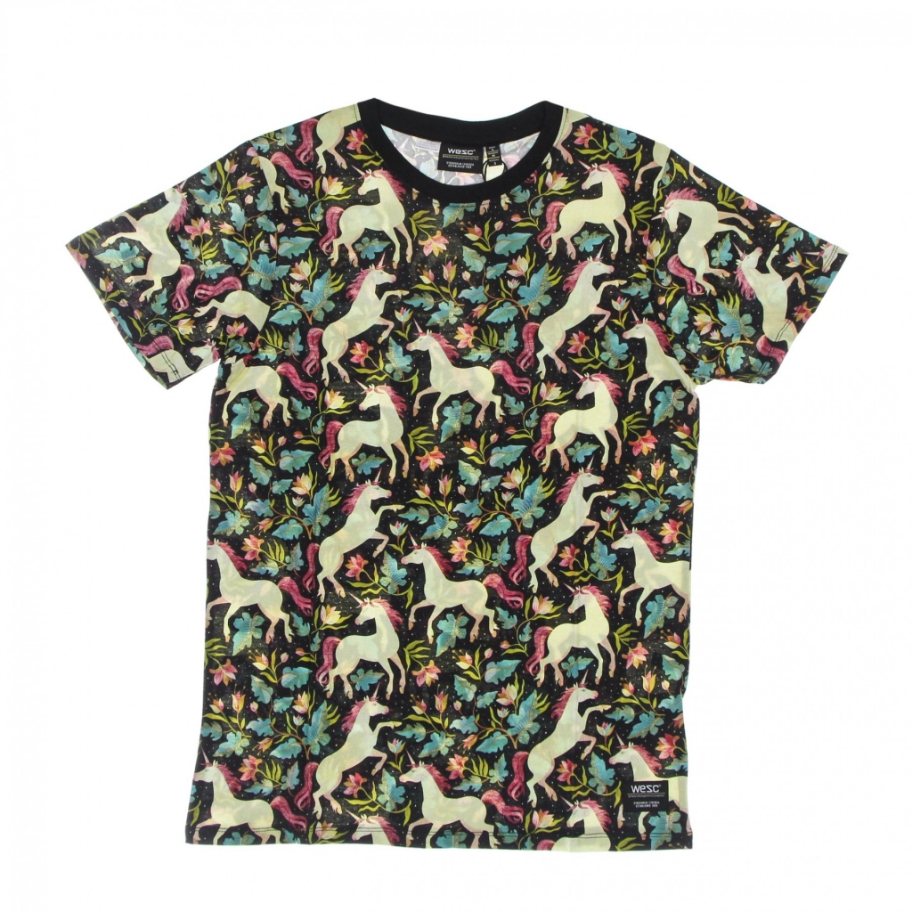 maglietta uomo max unicorn aop tee BLACK