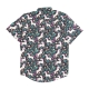 camicia manica corta uomo oden unicorn aop shirt BLACK