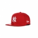 cappellino visiera piatta uomo mlb basic league essential 5950 neyyan SCARLET/WHITE