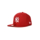 cappellino visiera piatta uomo mlb basic league essential 5950 neyyan SCARLET/WHITE