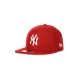 cappellino visiera piatta uomo mlb basic league essential 5950 neyyan SCARLET/WHITE