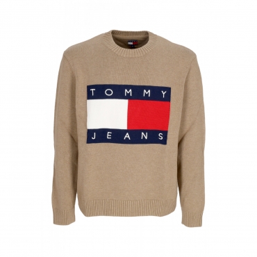 maglione uomo logo sweater VINTAGE CAMEL MELANGE