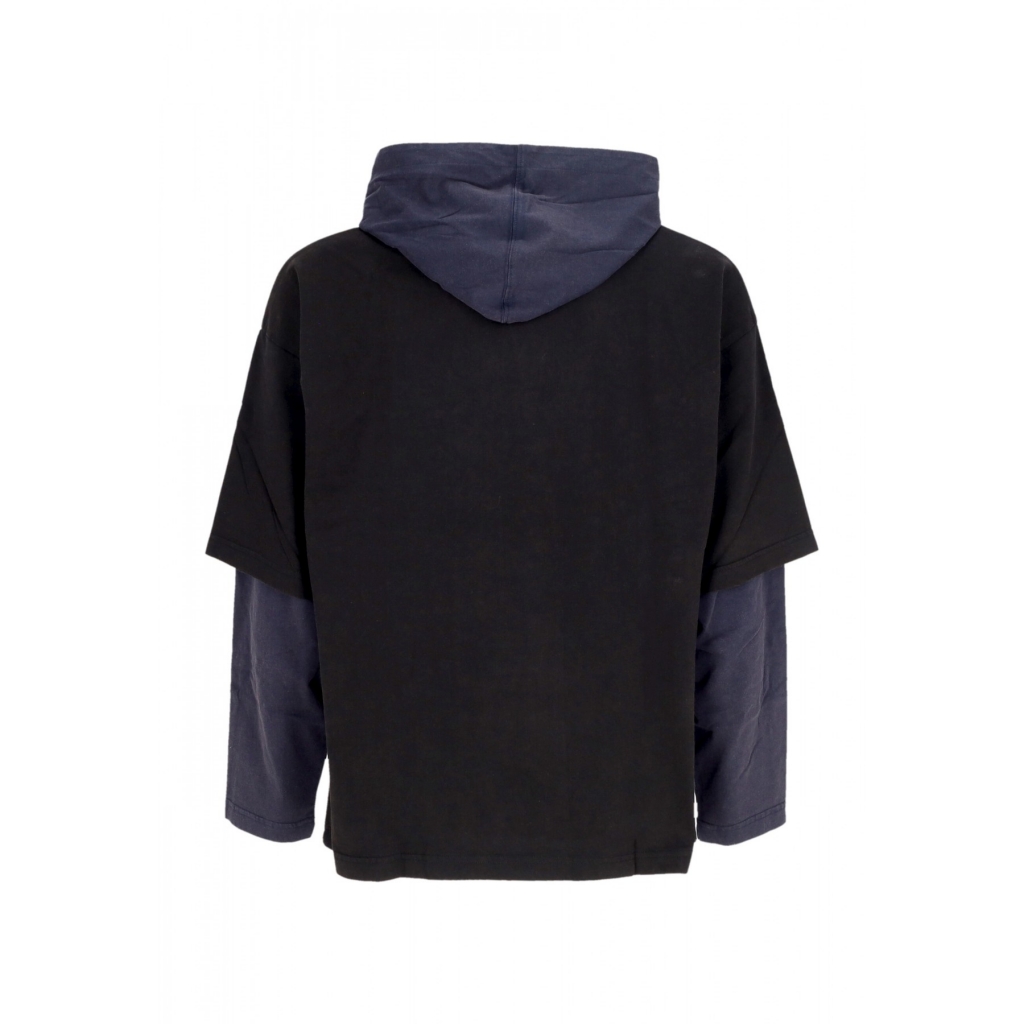 maglietta manica lunga uomo legacy hoodie age FADED BLACK/FADED BLUE