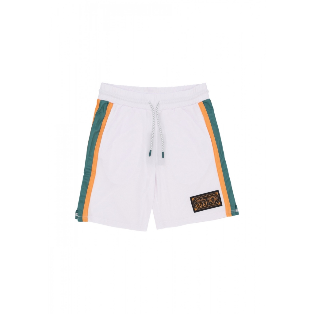 pantaloncino tipo basket uomo goat easyshorts WHITE