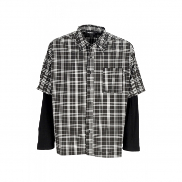 camicia manica lunga uomo yard tartan shirt age BLACK/WHITE