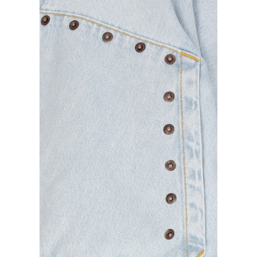 giubbotto jeans uomo rivets harrington denim jacket LIGHT BLUE