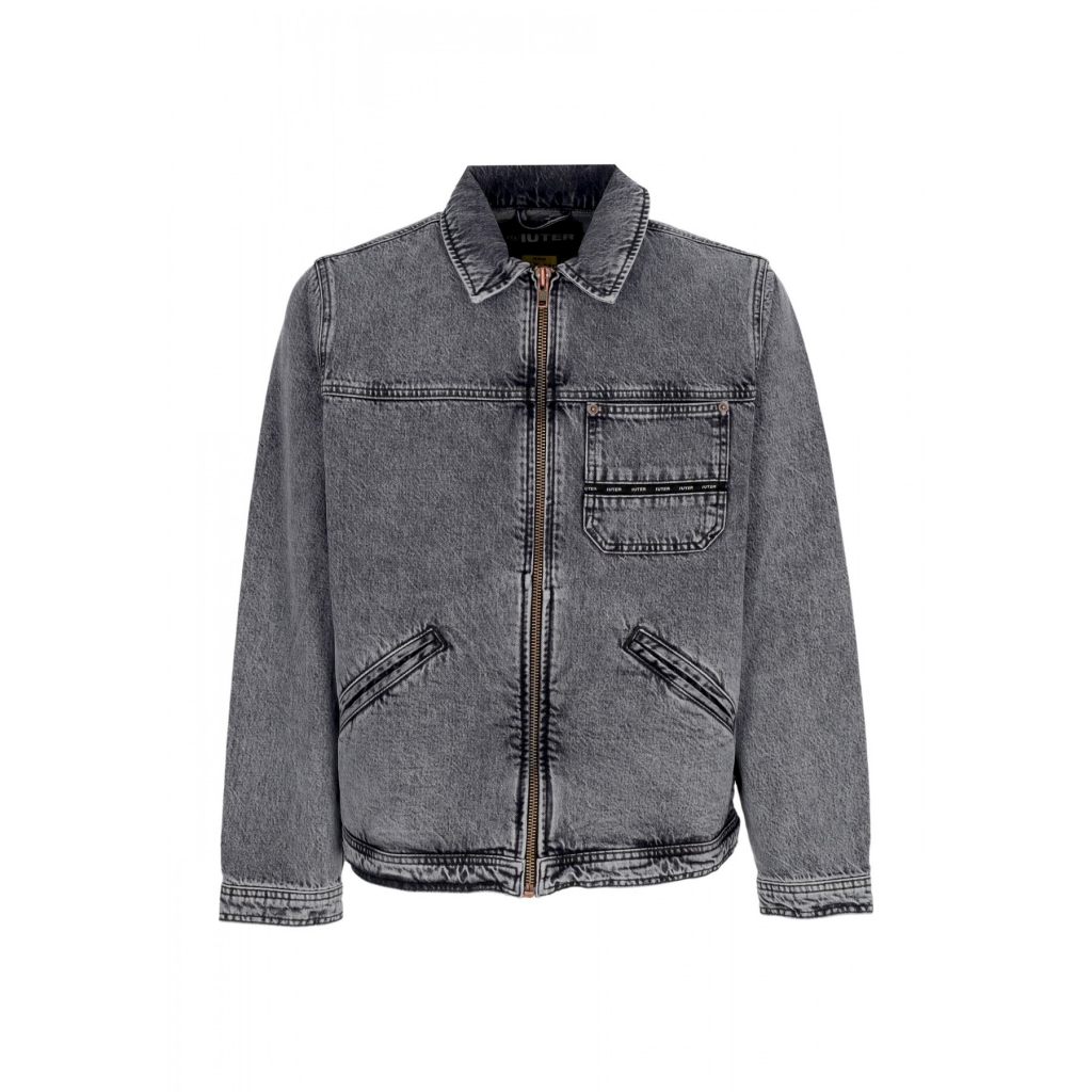 giubbotto jeans uomo seam denim ally jacket GREY BLEACH
