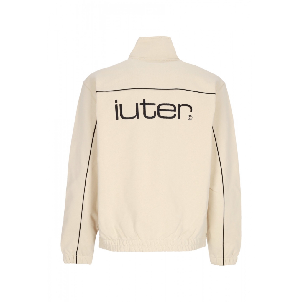 felpa leggera collo alto uomo grid track jacket CREAM